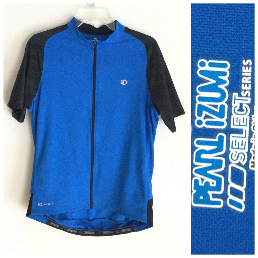 PEARL IZUMI Select Series Men's Attack Full Zip Jersey Cycling Blue Sz Large